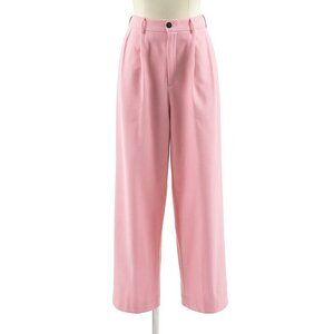 NWT LC23 Shetland Double Pink Wool Trousers Made in Italy Size 48 / 32 Waist